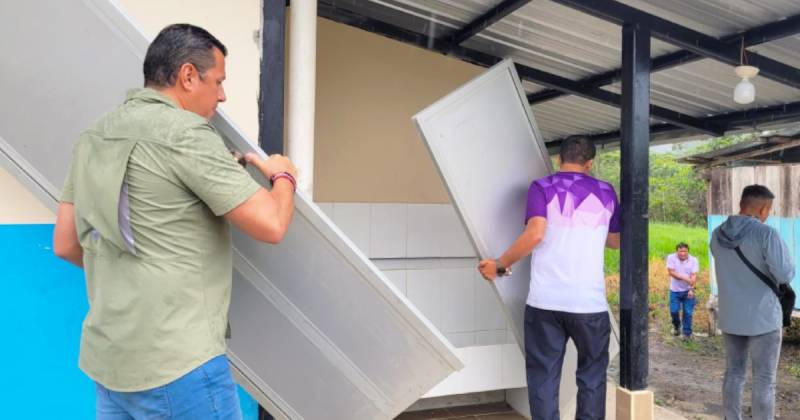 Los materiales fueron trasladados meses atrás hasta el Alto Nangaritza / Foto: cortesía MEDC