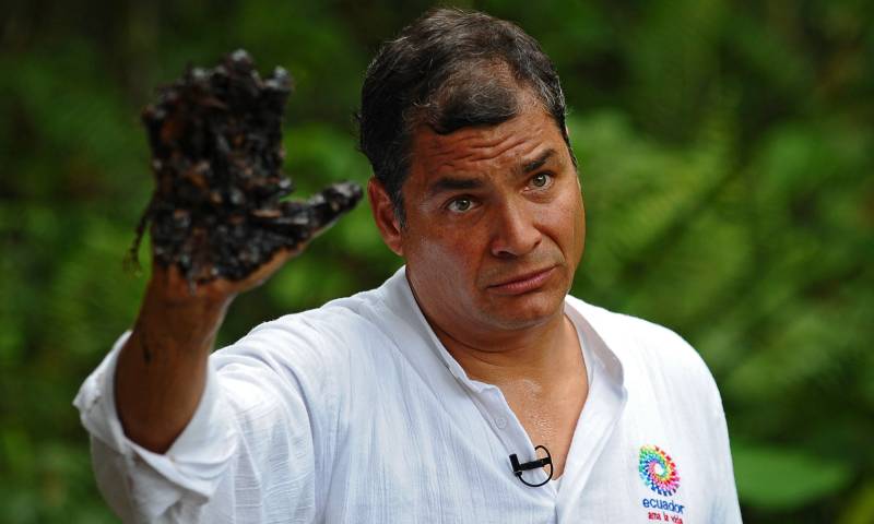 Campaña. Durante el gobierno de Rafael Correa se hizo una campaña contra la empresa petrolera Chevron. (Cortesía)