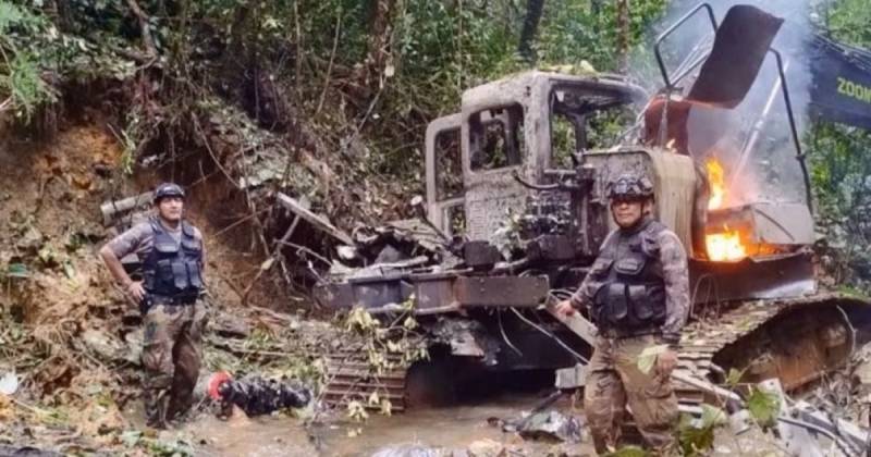 Este operativo busca frenar el avance de estas economías ilícitas / Foto: cortesía Policía Nacional de Perú