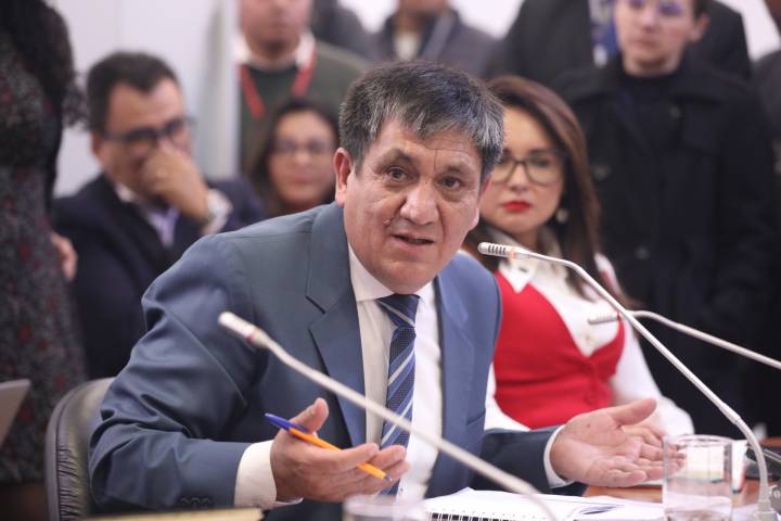 El fiscal general subrogante, Wilson Toainga, compareció ante la Comisión de Fiscalización / Foto: cortesía Asamblea Nacional