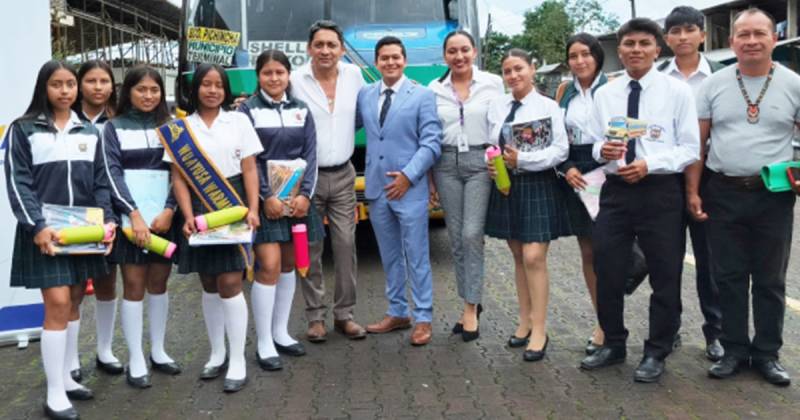 Beneficiará a 1.109 estudiantes de Pastaza./ Foto: cortesía Ministerio de Seguridad