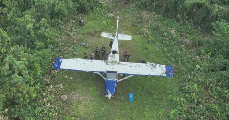 La intervención de la nave se dió en el valle de los ríos Apurímac, Ene y Mantaro (VRAEM) / Foto: cortesía MINDEF