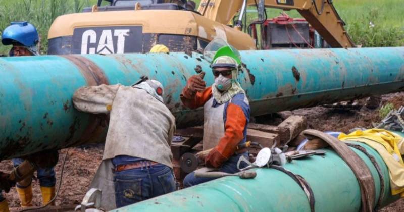 La suspensión del flujo por el OCP respondió al avance de la erosión regresiva en el sector río Quijos / Foto: cortesía