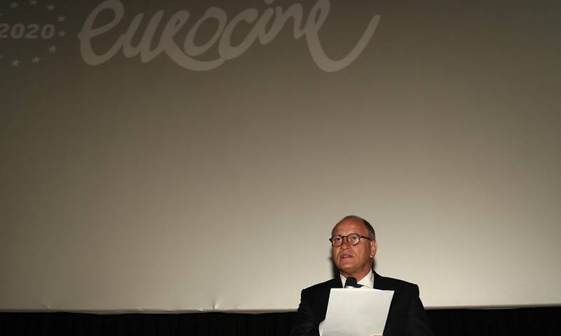 "El cine en el cine", es el lema del festival que presentará más de treinta películas de dieciséis países europeos, y cuya inauguración tuvo lugar hoy en una sala de proyecciones de Quito, Foto: EFE