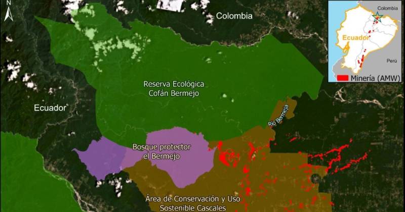 Las áreas afectadas se extienden también hacia el Bosque Protector El Bermejo y el Área de Conservación Municipal y Uso Sostenible Cascales / Foto: cortesía MAAP