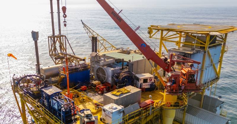 Actualmente, la producción alcanza los 19,5 millones de pies cúbicos diarios./ Foto: cortesía Petroecuador