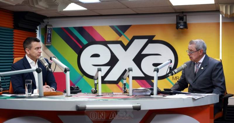 Daniel Noboa fue entrevistado por Miguel Rivadeneira en radio Democracia / Foto: cortesía Presidencia