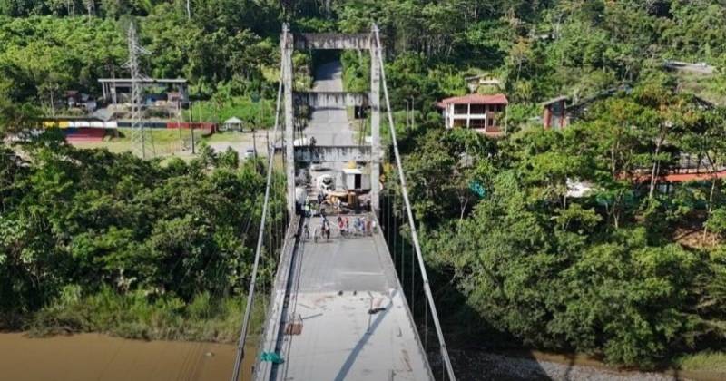 El puente enlaza a las provincias de Napo y Pastaza / Foto: cortesía MIT