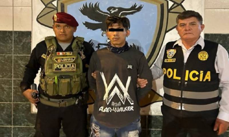 La intervención de Bryan Maza Pardo, de 25 años, alias 'Pata de mula', se realizó en el distrito de Aguas Verdes, en la provincia de Zarumilla / Foto: EFE