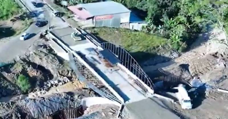 El puente unirá las provincias de Zamora Chinchipe y Morona Santiago / Foto: cortesía EcuaCorriente