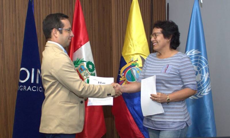 Las delegaciones mantuvieron un encuentro en Tumbes/ Foto: cortesía Ministerio del Interior