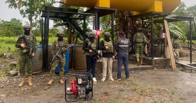 El centro ilegal operaba en el sector Puerto Madero, Cascales / Foto: cortesía Ejército ecuatoriano