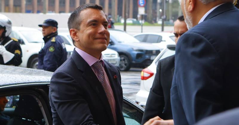 El presidente Daniel Noboa cumplió una intensa agenda hoy en Montevideo / Foto: EFE